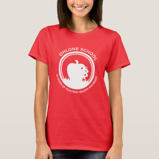 Rojo de camiseta de Apple para mujeres