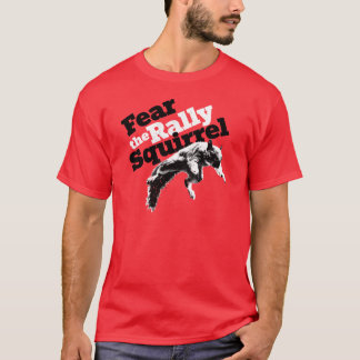 Rojo de la camisa de la ardilla de la reunión