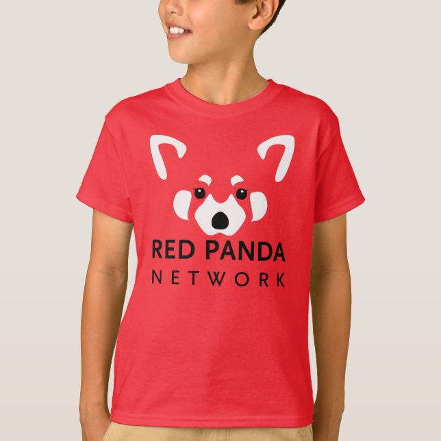 Rojo de la camisa de la panda roja de los niños (Anverso)