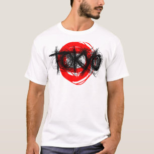 Rojo de la camiseta del rasguño de Tokio