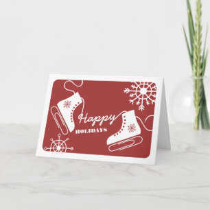 Rojo de la tarjeta de Navidad del negocio de los