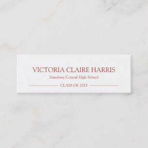 Rojo de la tarjeta de presentación del parte