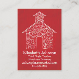 ROJO de la tarjeta de visita de los profesores de