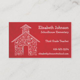 ROJO de la tarjeta de visita de los profesores de