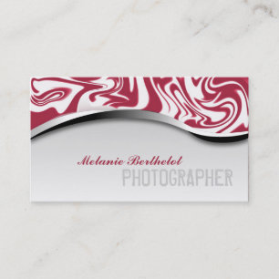 Rojo de la tarjeta de visita del fotógrafo del