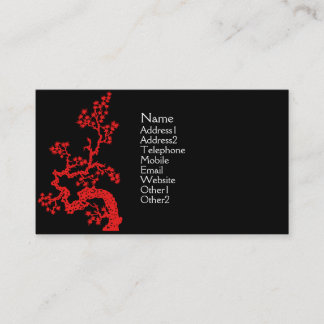 Rojo de la tarjeta del perfil del diseño del chino