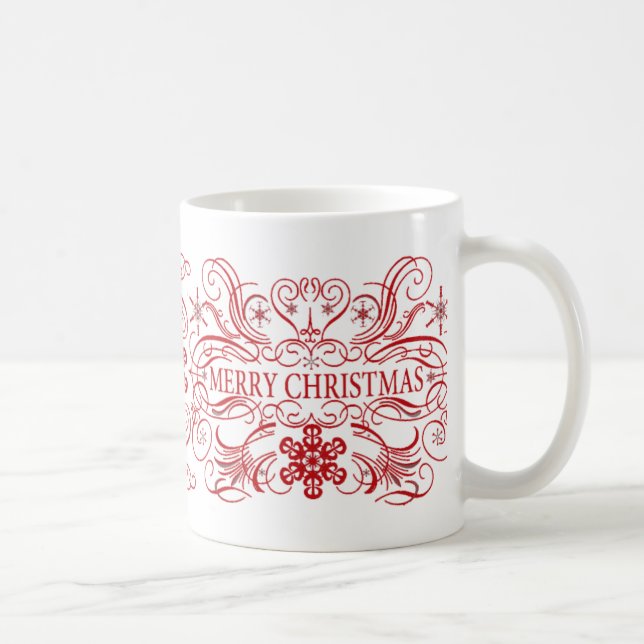 Rojo de la taza de las Felices Navidad (Derecha)