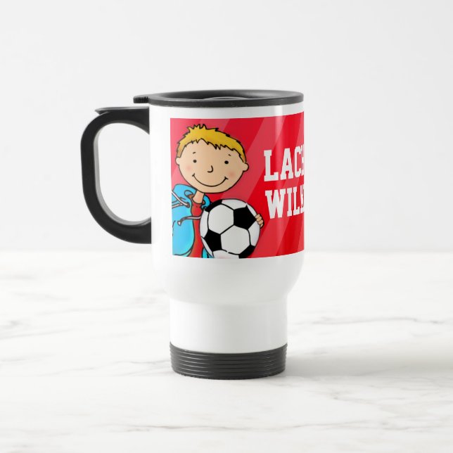 Rojo de la taza del nombre del entrenamiento del (Izquierda)
