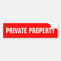 Rojo de los pegatinas el | de la propiedad privada