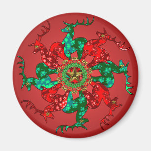 Rojo del imán de las estrellas de Santa