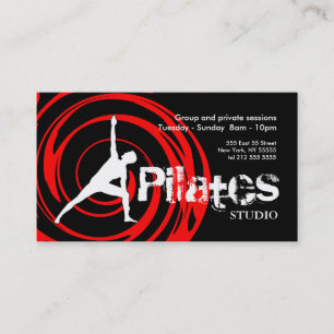 Rojo del negro de la tarjeta de visita del estudio