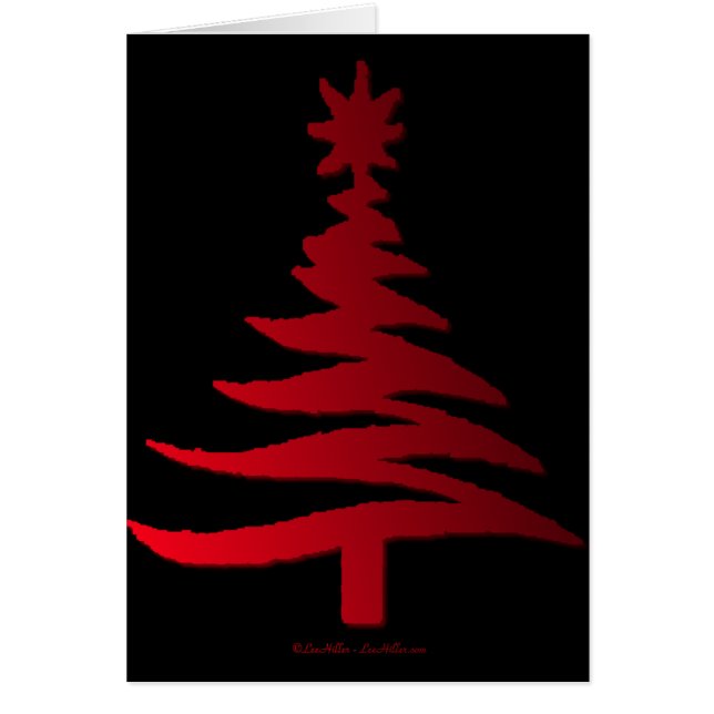 Rojo del patrón del árbol de Navidad (Frente)