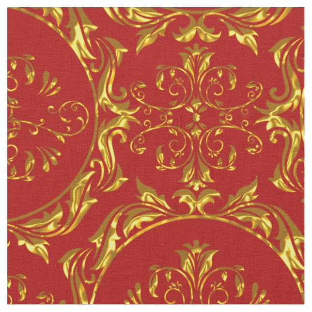 Rojo elegante de la tela del damasco (De cerca)