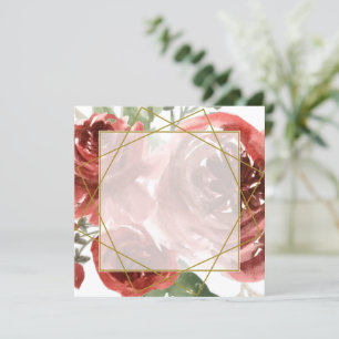 Rojo en blanco y la invitación a la boda de oro