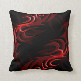 Rojo en la almohada negra del "humo"