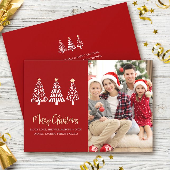 Rojo Feliz Navidad Foto Árboles Caprichosos Script (Subido por el creador)
