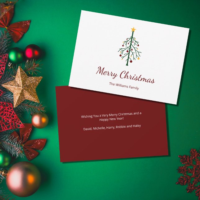 Rojo festivo del árbol de Navidad retro (Subido por el creador)