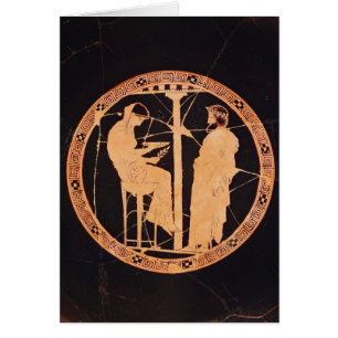 Rojo-figura ateniense kylix que representa Aegeus