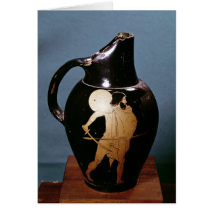 Rojo-figura oinochoe del ático