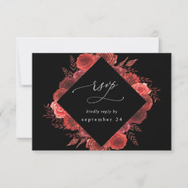 Rojo Floral Negro con Comida RSVP 2