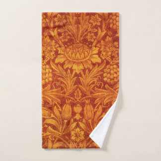 Rojo Floral y Amarillo Dorado Wm Morris