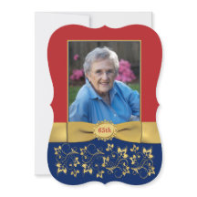 Rojo, Marina, Oro 65.ª Invitación de cumpleaños a 