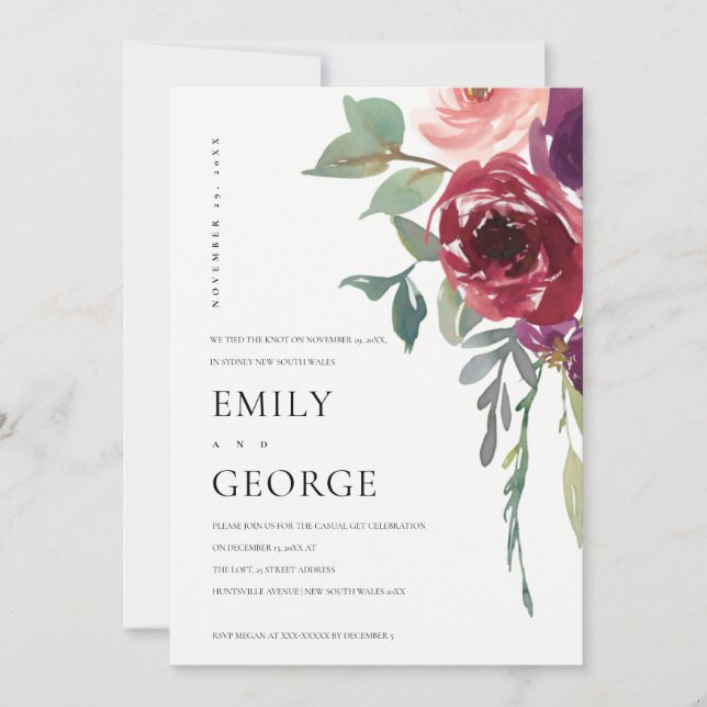 ROJO MARSALA ROSA FLORAL NOS ATACAMOS LA TARJETA K (Anverso)