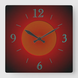 Rojo/Naranja atmosférico con brillo > reloj de par