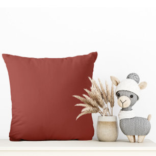 Rojo Naranja oscuro de moda - Cojín decorativo