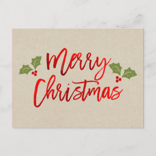 Rojo Navidad Papel Aluminio Moderno Guión Fiesta K