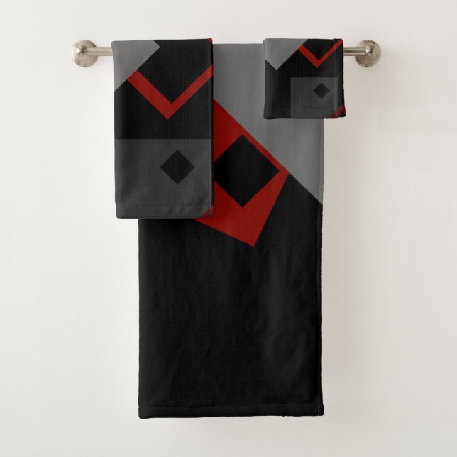 Rojo negro y geométrico gris (In situ)