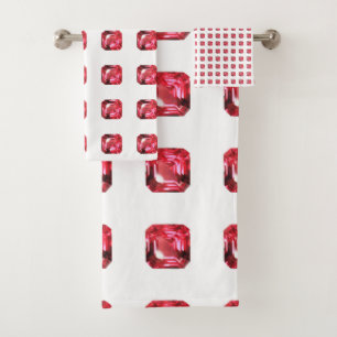 Rojo Octagon con forma de Ruby Gemstone Julio Birt