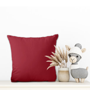 Rojo oscuro estético - Cojín decorativo