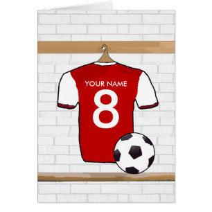 Rojo personalizado con el jersey de fútbol blanco