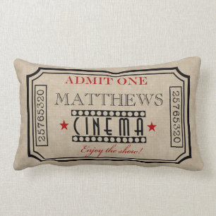 Rojo personalizado de la almohada del boleto de
