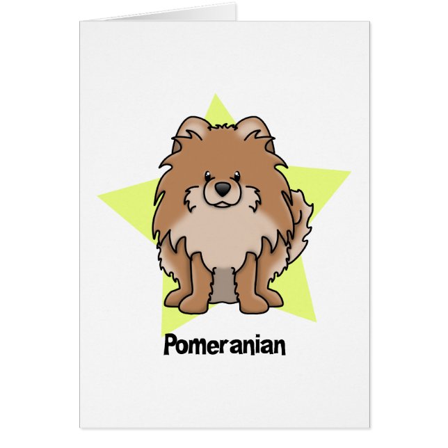 Rojo Pomeranian de la estrella de Kawaii (Frente)