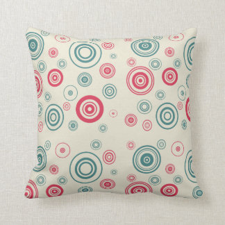 Rojo que circunda y turquesa - almohadas modernas