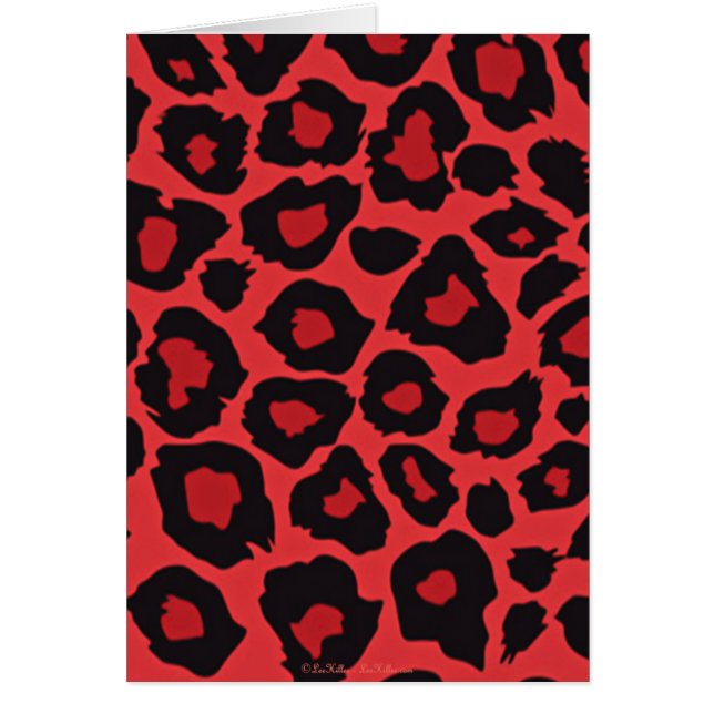 Rojo rojo de la impresión del leopardo rocoso de R (Frente)
