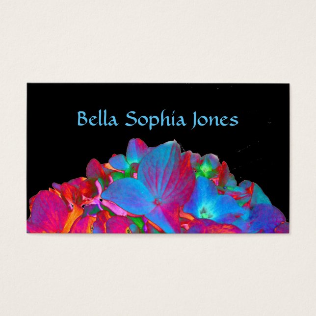 Rojo rosa azul violeta floral colorido floral (Frente)