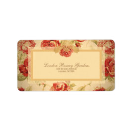 Rojo rosa, crema, tan antiguo sello de impresión f