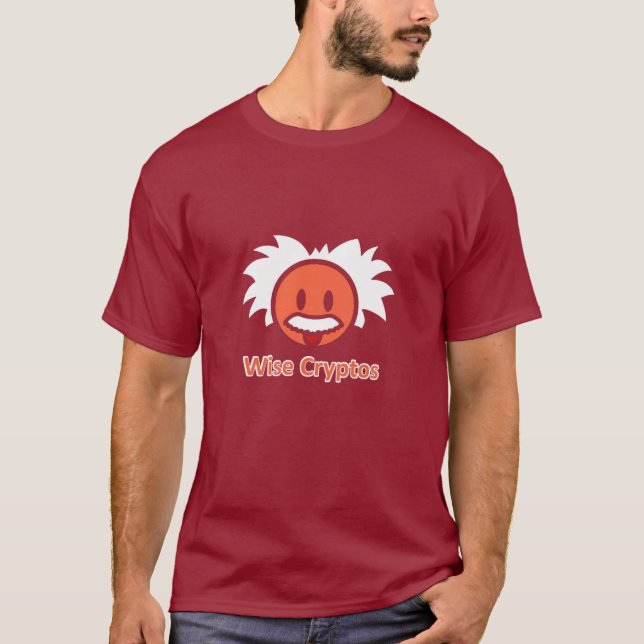 Rojo sabio de la camiseta del cryptocurrency de (Anverso)