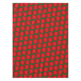 Rojo sobre poinsettia verde manteles de vacaciones