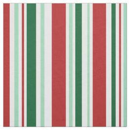 Rojo, verde, el blanco raya la tela del navidad