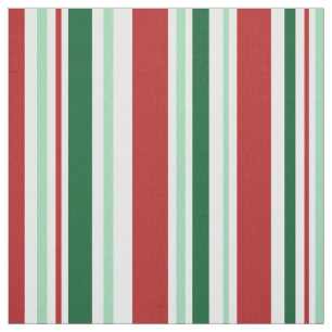 Rojo, verde, el blanco raya la tela del navidad