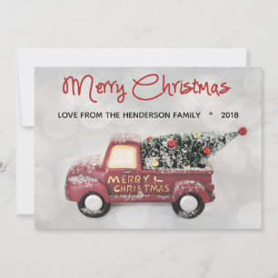 Rojo Vintage Chevy de los 50's Feliz Navidad