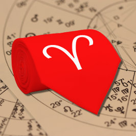 Rojo vivo - corbata de Aries Zodiac