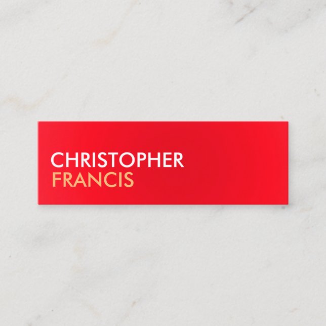 Rojo y Biege dos mini tarjetas del tono (Anverso)