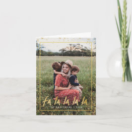 Rojo y dorado Fa La La La La Navidad invernal Fies