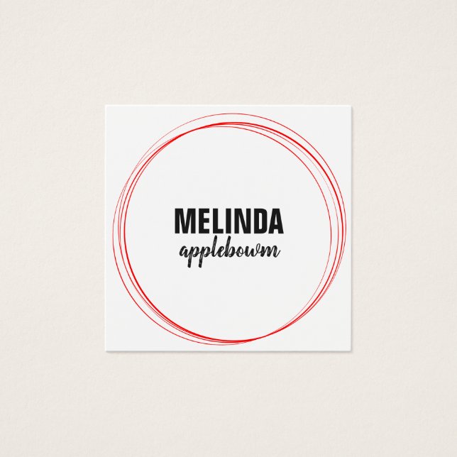 rojo y minimalista (Anverso)
