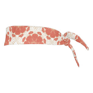 Rojo y modelo floral del cordón del oro